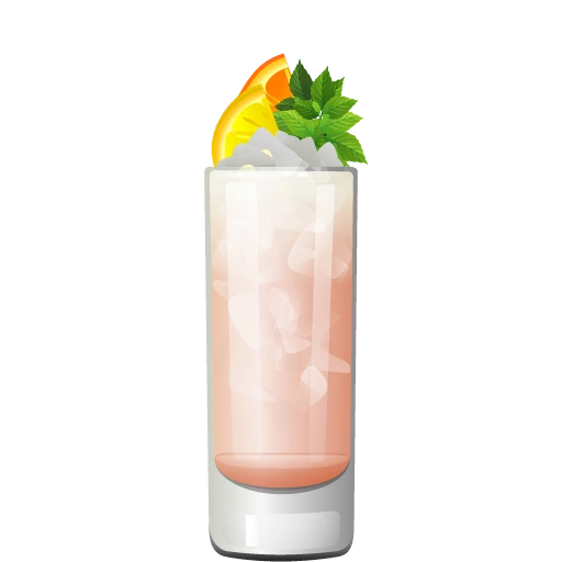 Coastal Grooves cocktail by Dan Greenbaum, with orange, blood orange, lime, falernum, and rosé wine.