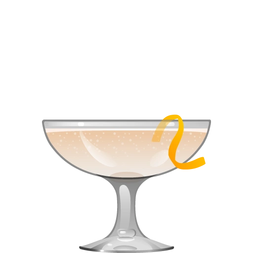 One-Armed French Hooker cocktail with genever, St. Germain, grapefruit juice, and sparkling white or rose wine.