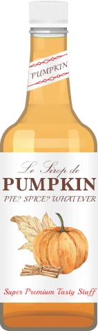 Bottle of pumpkin cocktail syrup